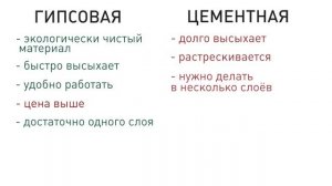 Гипсовая или цементная штукатурка что лучше?