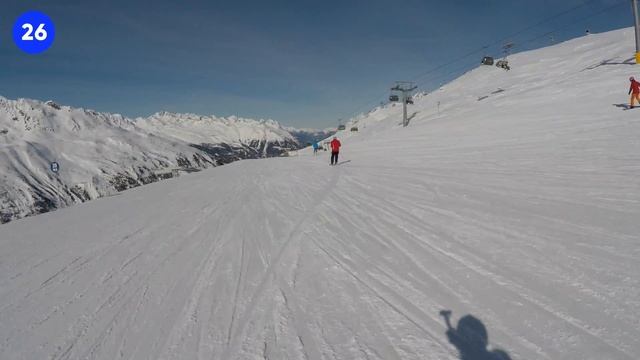 Ski Obergurgl • Blue 29, 27, 26, 32, 33 • 7km long! [4K] смотреть онлайн