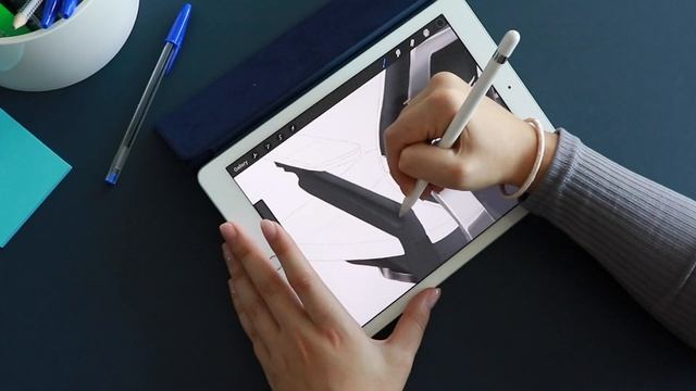 How to draw an office chair - sketch render in Procreate by @designbykaroline смотреть онлайн