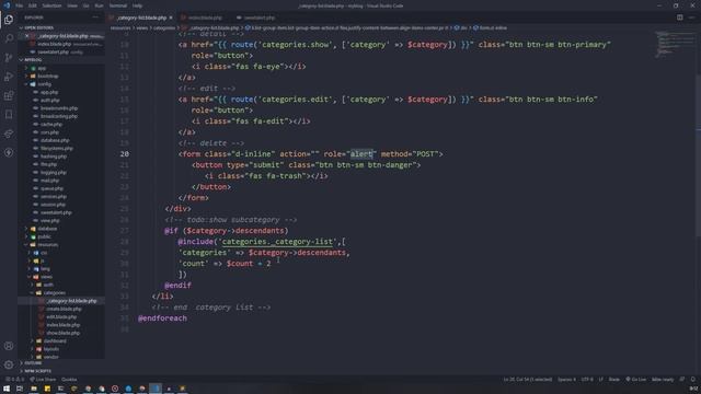 Tutorial Laravel 8 Blog CMS - Membuat konfirmasi hapus data kategori | Part 38 смотреть онлайн