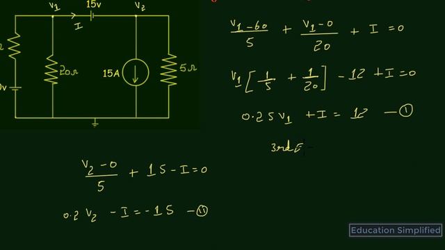 Super Node Analysis (Num. 5) - DC Circuits - Basic Electrical Engineering смотреть онлайн