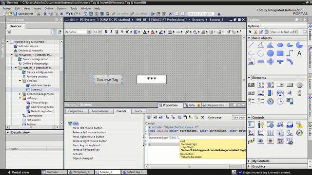 #3 C SCRIPT WINCC PROFESSIONAL IN TIA PORTAL - INCREASE TAG & INVERTBIT смотреть онлайн