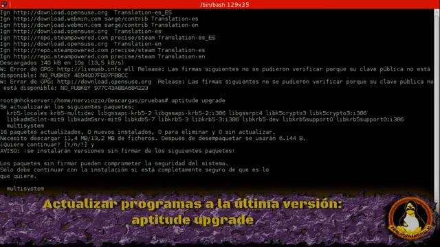 DPKG, apt y aptitude uso básico y diferencias смотреть онлайн