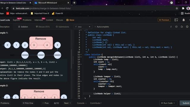 Merge in between Linked List смотреть онлайн