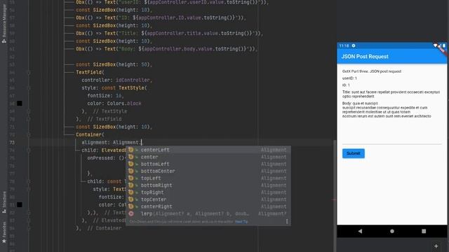 Flutter GetX tutorial part #4 API calling. JSON post request смотреть онлайн