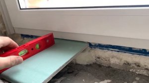 Установка оконных откосов из гипсокартона с последующей облицовкой плиткой