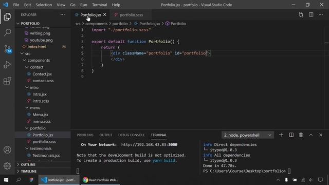 React Portfolio Website Tutorial | Responsive React Project Full Course for Beginners смотреть онлайн