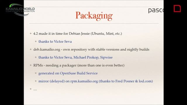 Kamailio World 2015 - Daniel-Constantin Mierla - Kamailio: The Last Year In Review