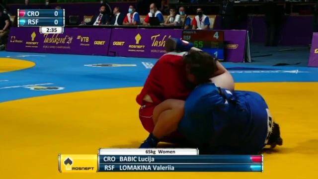 Sport Sambo 65 Kg Women, Lucija Babic (CRO) VS Valeriia Lomakina (RSF) смотреть онлайн