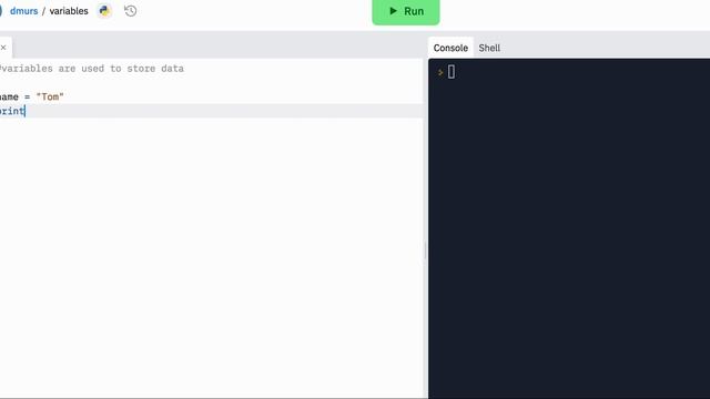 Creating Variables in Python - Replit смотреть онлайн