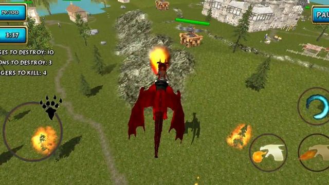 Fire Flying Dragon Simulator Warrior Sky Rider 3D Android Gameplay #2 смотреть онлайн