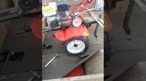 Перевозка мотоблока в прицепе!