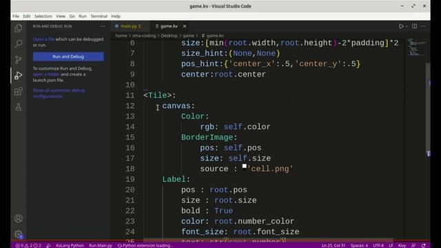 تصميم لعبة 2048 بلغة Python و مكتبة Kivy смотреть онлайн