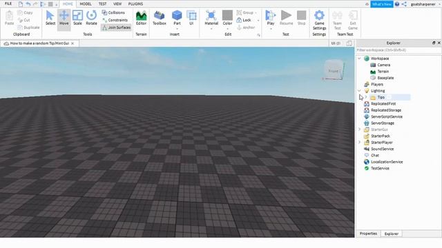 How to make a random Tip/Hint Gui Roblox Studio смотреть онлайн