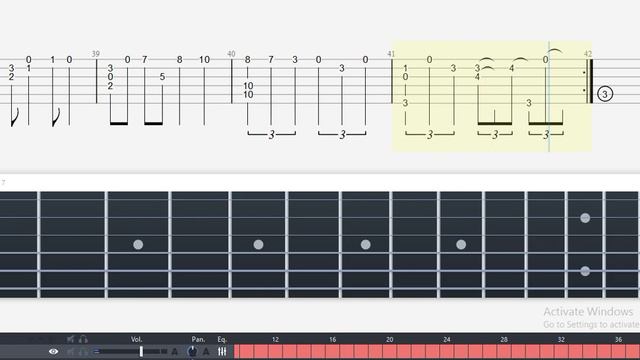 Guitar Tab - Monsoon Jungle (Wario Land 4) OST Fingerstyle Tutorial Sheet Lesson #Anp