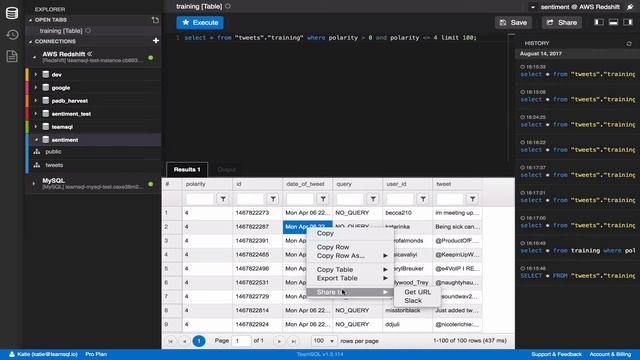[HOW TO] Share Your TeamSQL Results Set Using Slack смотреть онлайн