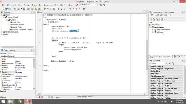 Delphi - Remove vowels смотреть онлайн