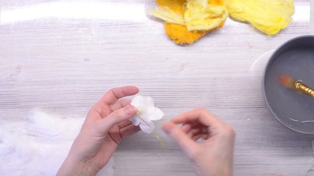 Делаем ватный "Нарцисс", пошаговый мастер-класс. смотреть онлайн