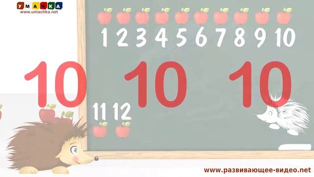 Евгений Шучимся считать до 20 Ёжик Жека учит числа от 1 до 20 смотреть онлайн