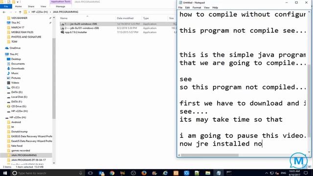 How to set Java variable path in windows 10 | Compiling Java Program смотреть онлайн