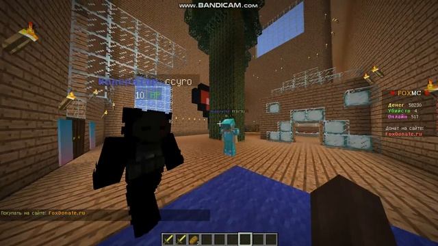 играю в майнкрафт с другом пиратом на сервере фокс майн