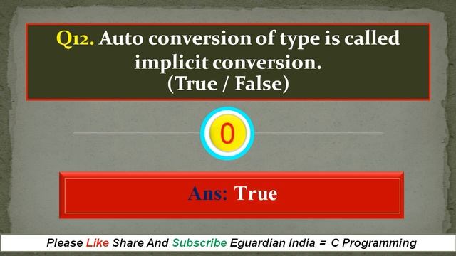 C Programming online Test | 25 important true false quiz Part-1 | C Language Questions with Answers смотреть онлайн