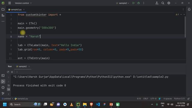 Variables & Data Types in CustomTkinter & Python - GET & SET Methods - E7 - Hindi - Harsh Nagar смотреть онлайн