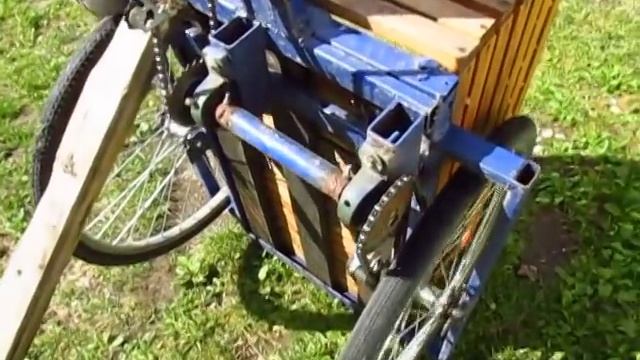 Самодельный трехколесный грузовой велосипед работа привода заднего колеса смотреть онлайн