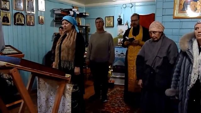 Лития на праздник Богоявления 18.01.2018 в храме Владимирской иконы Божьей Матери д.Лыловщина смотреть онлайн