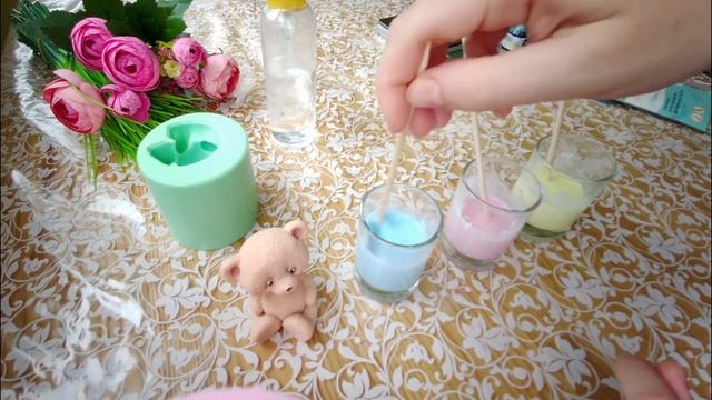 Мишка Бруно - радужная заливка / Мыловарение смотреть онлайн