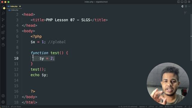 PHP සිංහලෙන් - Lesson 09 | Variable Scope смотреть онлайн