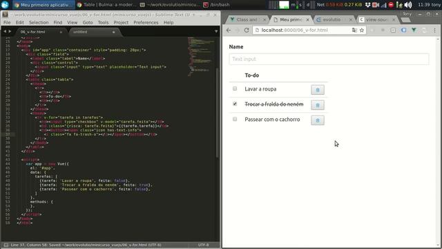 Minicurso - Vue.js: v-for e a famosa TO-DO list смотреть онлайн