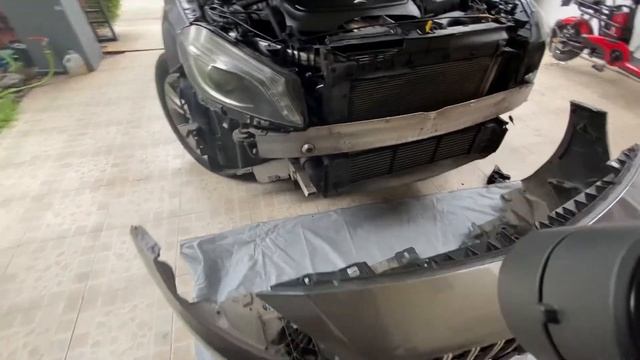 How to remove and replace front bumper Mercedes A class w176 Thai version part 2/3 смотреть онлайн