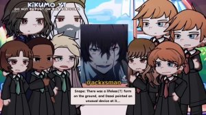 MAGIC and MYSTERY react to DAZAI OSAMU | HP x BSD | Bungo Stray Dogs | Harry Potter | 1/2