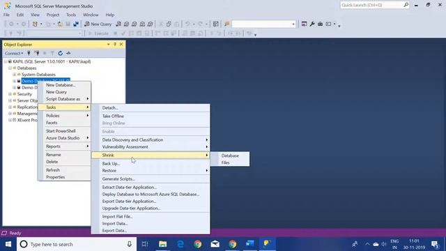 How to Shrink the Log file of the Database from Sql Server Management Studio смотреть онлайн