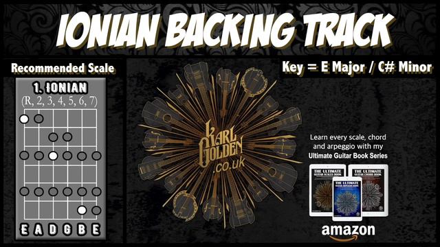 E Ionian Guitar Backing Track (E Major Scale/C# Minor) | Smooth Pop Rock Style смотреть онлайн