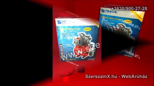 Straus Házi Vízmű Hidrofor 1200W 3200L/h Vízszivattyú Víz Szivattyú Új смотреть онлайн