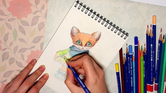Рисую КОШКУ Цветными карандашами ►OrionaArt ♥ Рисуем вместе! смотреть онлайн
