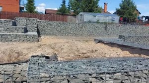 террасирование участка, подпорная стенка из габионов. Компания мир габионов.https://mirgabion.ru/