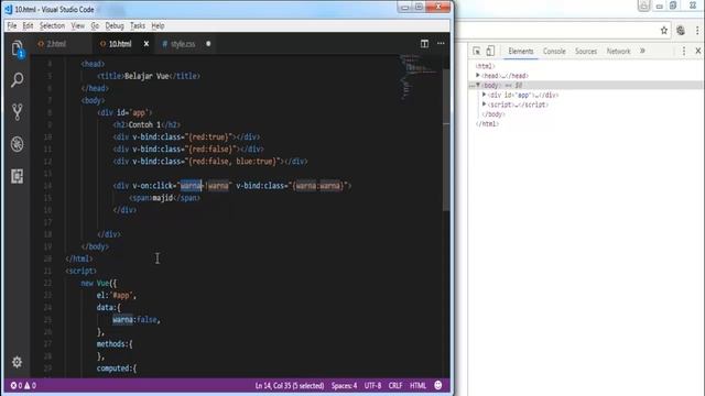 l . class & style binding (tutorial vue js indonesia) смотреть онлайн
