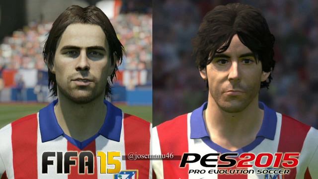FIFA 15 vs PES 2015 ATLETICO DE MADRID Face Comparison смотреть онлайн