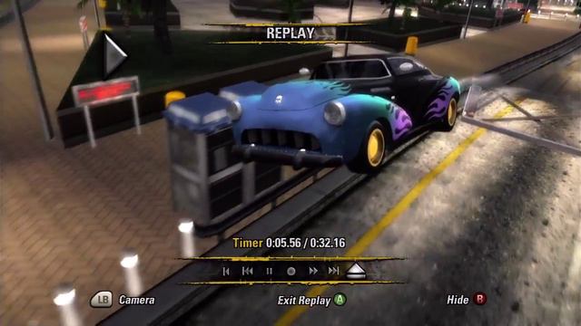 Burnout Revenge Central Route Tram-a-tised crash event 720P gameplay Xbox 360 смотреть онлайн