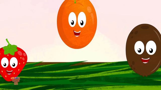 Ten Little Fruits Jumping On The Bed Nursery Rhymes & Baby Songs смотреть онлайн