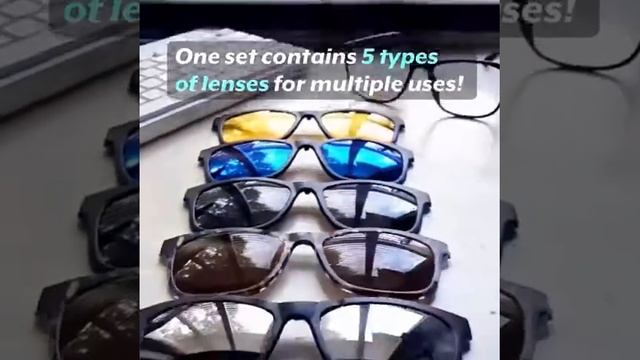 5 In 1 Sunglasses Magnetic Lens Swappable Sunglasses смотреть онлайн