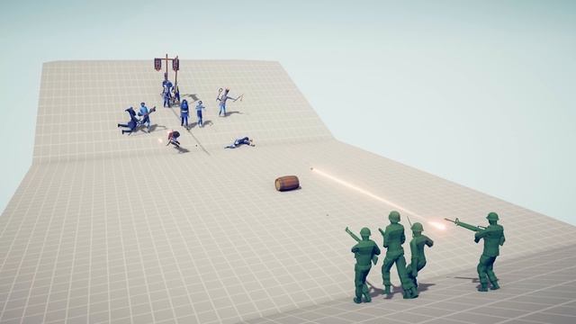 PLASTIC SOLDIERS Team vs LEGACY Team - Totally Accurate Battle Simulator TABS смотреть онлайн