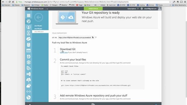 CS4720 - Windows Azure Node.js Setup Tutorial смотреть онлайн