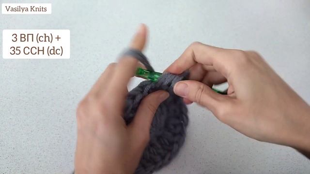 ? Простая шапка крючком для начинающих  / Crochet Hat  / шапка с отворотом