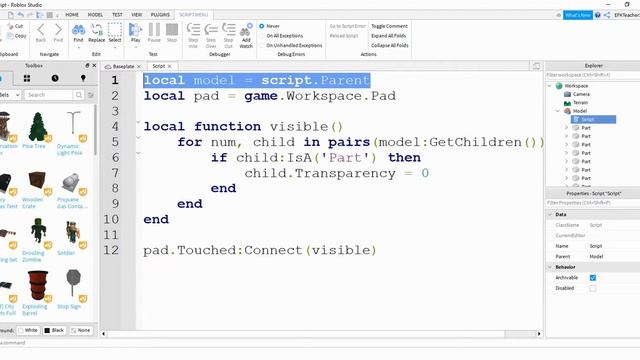 Roblox Studio Tutorial: Model Scripting ( With Touch Events) смотреть онлайн