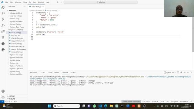 Python Dictionaries (E1E122056_HARNELIA) смотреть онлайн
