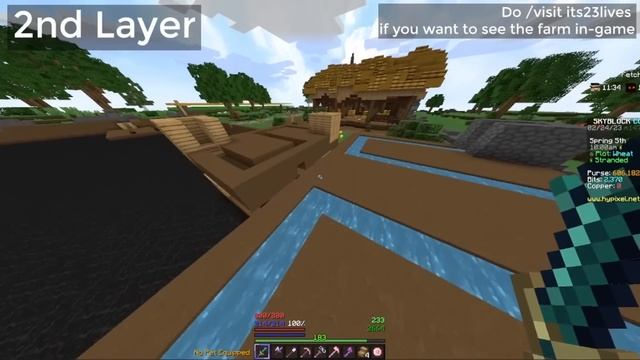 NEW Hypixel Garden Wheat/Carrot/Potato Farm Design After Nerf